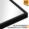 Aluminum alloy thin edged rectangular black full-length mirror with stand 64 * 21 * 1 inch Bathroom Vanity Mirror for Bedroom Entryway