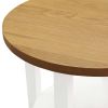 Lamp Table 15.7"x19.7" Solid Oak Wood