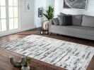 Milano Washable Manhattan Silver Woven Area Rug