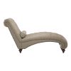 Modern Stylish Brown Color 1pc Chaise Button-Tufted Nailhead Trim w Bolster Pillow Comfortable Living Room Furniture Solid wood and Plywood Frame