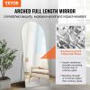 VEVOR Arched Full Length Mirror, 71'' x 30'', Large Free Standing Leaning Hanging Wall Mounted Floor Mirror with Stand Aluminum Alloy Frame