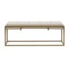 Button-tufted Upholstered Metal Base Accent Bench