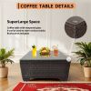 Patio Furniture Set 5 Pieces Wicker Outdoor Conversation Set All-Weather Sectional Patio Sofa with Water Resistant Thick Cushions and Coffee Table for