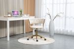 COOLMORE Home Office Desk Chair, Vanity Chair, Modern Adjustable Home Computer Executive Chair Swivel Task Chair for Small Space, Living Room, Make-up