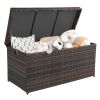 Simple And Practical Outdoor Deck Box Storage Box Brown Gradient