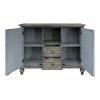 Velika Weathered Gray Finish Console Table w/ 1 Open Compartment Storage