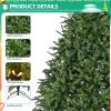 7ft Pre-Lit Artificial Holiday Christmas Tree for Home, Office,Party Decoration w/700 Warm White Lights, 2231 Branch Tips, Easy Assembly, Metal Hinges