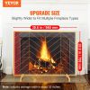 VEVOR Fireplace Screen Single Panel, Sturdy Iron Mesh Fireplace Screen, 38.6"(L) x29.8"(H) Spark Guard Cover, Simple Installation, Free Standing Fire