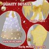 4.5FT Lighted Christmas Angel Outdoor Decoration, Weather Proof Angel with Wings Christmas Ornament Home Decor Pre-lit 200 LED White Lights with Stake