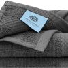 Luxury Washcloths for Bathroom Hotel Spa Kitchen Set of 12 Pcs 13x13 Inch Dark Gray Circlet Egyptian Cotton Highly Absorbent Hotel Quality Face Towels