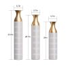 Floor Metal Vases Decorated White Metal vases Set of 3 gorgeous home decoration large glazed metal vases 24in/28.7in/33.5in height