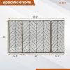 3-Panel Metal Foldable Fireplace Screen with Metal Mesh