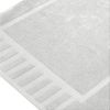 2 Pack Luxury Bath Mat Floor Towel Set Absorbent Cotton Hotel Spa Shower Bathtub Mats [Not a Bathroom Rug] 22x34 in Silver Color