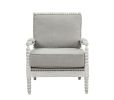 ACME Saraid Accent Chair, Gray Linen & Light Oak Finish AC01164