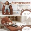 VEVOR Kids Couch, 2-in-1 Toddler Chairs Comfy, Toddler Couch Sofa Bed Fold Out, Convertible Sofa to Lounger