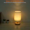 Beside Lamps for Bedroom Warm White Nightstand Lamp USB Plug Modern Lantern for Bedroom with 32.48in Cord