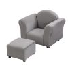 Kids Chair, Kids Upholstered Couch with ottoman