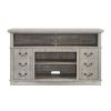 Traditional TV Media Stand Farmhouse Rustic Entertainment Console for TV Up to 65" with Open and Closed Storage Space, Light Gray, 60"W*15.75"D*34.25"