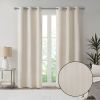 Basketweave Room Darkening Curtain Panel Pair(2 Pcs Window Panels)