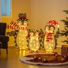 Light up Penguins Christmas Decorations with 194 LED Lights and Zip Ties