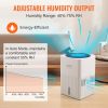 VEVOR Evaporative Humidifiers Mist-Free 3L, 300 ml/h Cool Moisture Humidifier and Air Purifier for Whole House up to 473.6 sqft