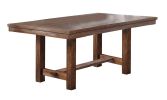 Dining Table and 6x Side Chairs Natural Brown Finish Solid wood 7pc Dining Table Wooden Contemporary Style Kitchen Dining Room Furniture