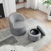 [Video] Welike Swivel barrel chair, living room swivel chair with round storage chair, 360 ° swivel club chair, nursery, bedroom, office