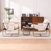 2 Chairs in 1 Box, Upholstered Hanging Armchair with Arm PocketsMetal frame, gold-plated craftsmanship