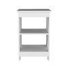 Taylor 3-Tier End Table/Nightstand, Side Table for Small Space, White