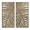 Two-tone 2-piece Wood Panel Wall Decor Set