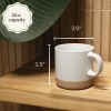 Givenne Ceramic Mug 12oz Trendy Gloss Body & Nature Baked Base Microwave Safe Coffee Mug with Unique Artisanal Character Ceramic Material Perfect for