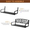 50" Iron&PVC Outdoor Courtyard Decoration Park Leisure Bench