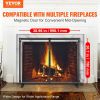 VEVOR Fireplace Screen 1 Panel with Door, Sturdy Iron Mesh Fireplace Screen, 38.98"(L) x30.7"(H) Spark Guard Cover, Simple Installation