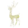 Acrylic Reindeer Christmas Decorations 3 pcs 47.2" Warm White