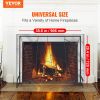 VEVOR Fireplace Screen Single Panel, Sturdy Iron Mesh Fireplace Screen, 35.6"(L) x28.4"(H) Spark Guard Cover, Simple Installation, Free Standing Fire