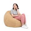 Jaxx Saxx 3 Foot Round Bean Bag w/ Removable Cover, Camel