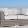 Fully Assembled 66" Outdoor Wicker Loveseat with Cushions