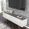 Space - TV Stand 4D white / white gloss