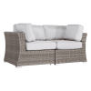 Fully Assembled 66" Outdoor Wicker Loveseat with Cushions