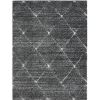 Talas Trellis Area Rug in Grey and Cream