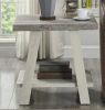 Athens Contemporary Two-Tone Wood Shelf End Table in Weathered Gray and Beige