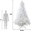 10' Premium Spruce Artificial Christmas Tree w/Metal Stand;  White