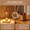 LONGRV Candle Warmer Lamp, Candle Lamp Wax Warmer with 2 Bulbs, Timer & Dimmer 3-Levels, Fits Cup Jar Candle, Candle Top Melting, Crystal Candle Heate