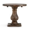 Biltmore Round End Table Aged Brown