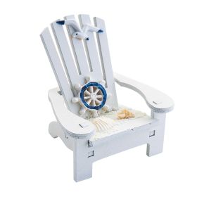 Beach Chair Home Decoration Creative Cute Ocean Beach Chair Ornament Wooden Craft Mini Miniature Kids Toy Decoración Hogar (Color: C, Ships From: China)