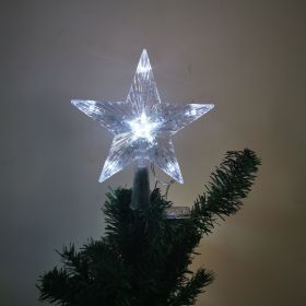 Christmas Tree Overhead Light Led Light Star Light Pentacle Star Light Battery Box Room Decoration (Color: normal white, Style: 10-s)