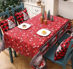 Christmas Decoration Layout Creative Printed Tablecloth Christmas Tabletop Decoration Supplies (Style: D)