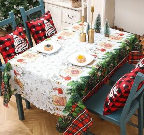 Christmas Decoration Layout Creative Printed Tablecloth Christmas Tabletop Decoration Supplies (Style: B)