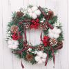 30/40/50/60Cm Christmas Decoration; Simulation Wreath Window Door Hanging Christmas Shopping Mall Scene Layout Props