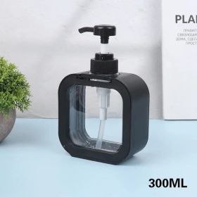 Foaming Soap Dispenser, 300ml And 500ml Dish Soap Dispenser, Refillable Modern Square Pump Bottle Lotion Dispenser, Hand Soap Dispenser For Bathroom, (Color: black, size: 300ML)